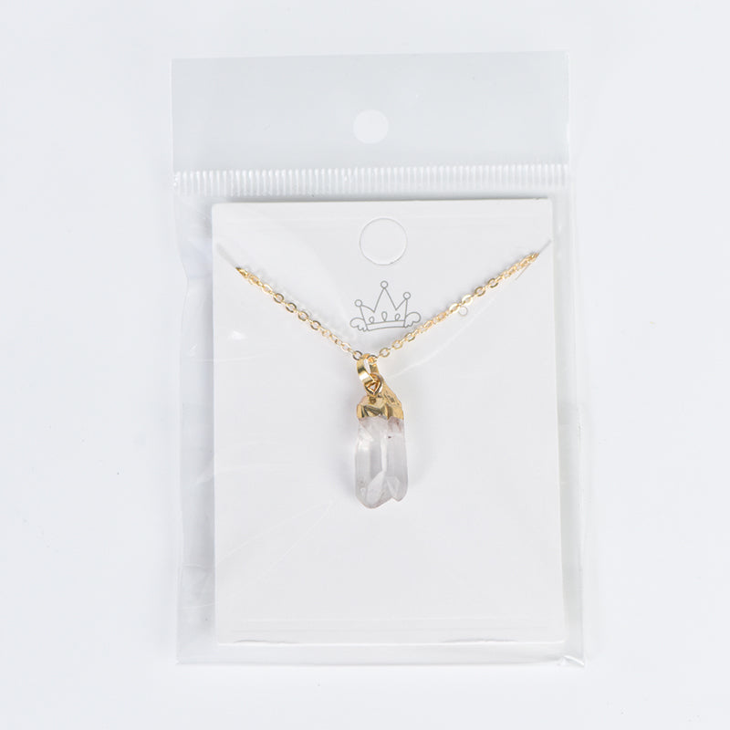 Golden Aura Clear Quartz Pendants