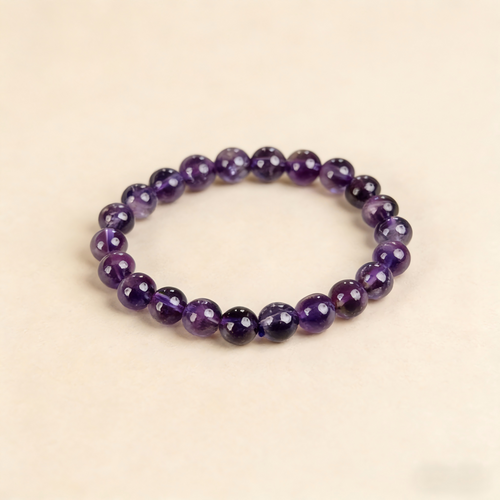 Amethyst  Beaded Bracelet