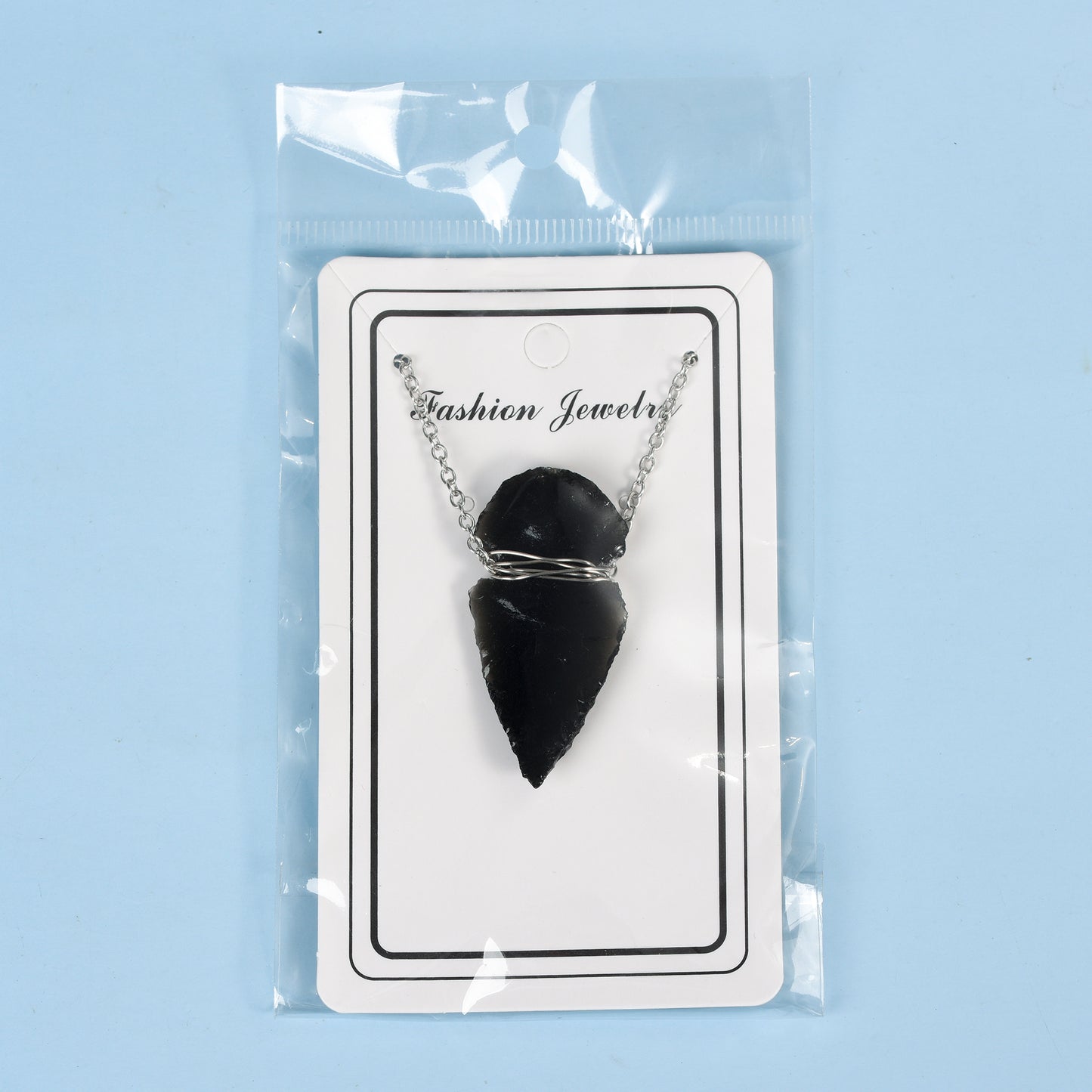 Arrow Shape Black Obsidian Pendant