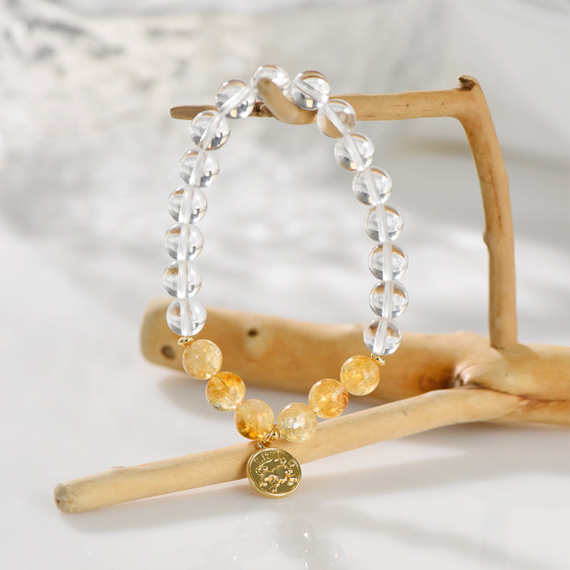 Clear Quartz Zodiac Bracelet