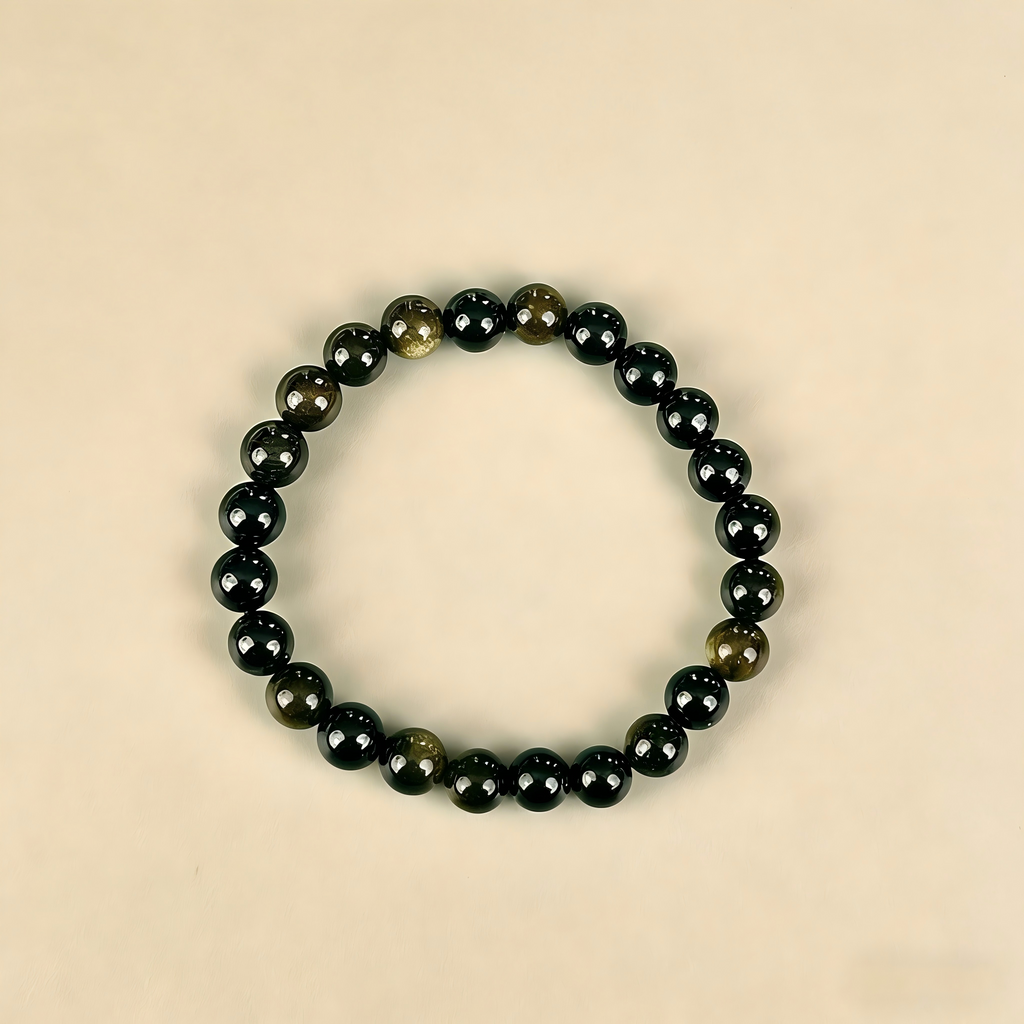 Golden Obsidian  Beaded Bracelet