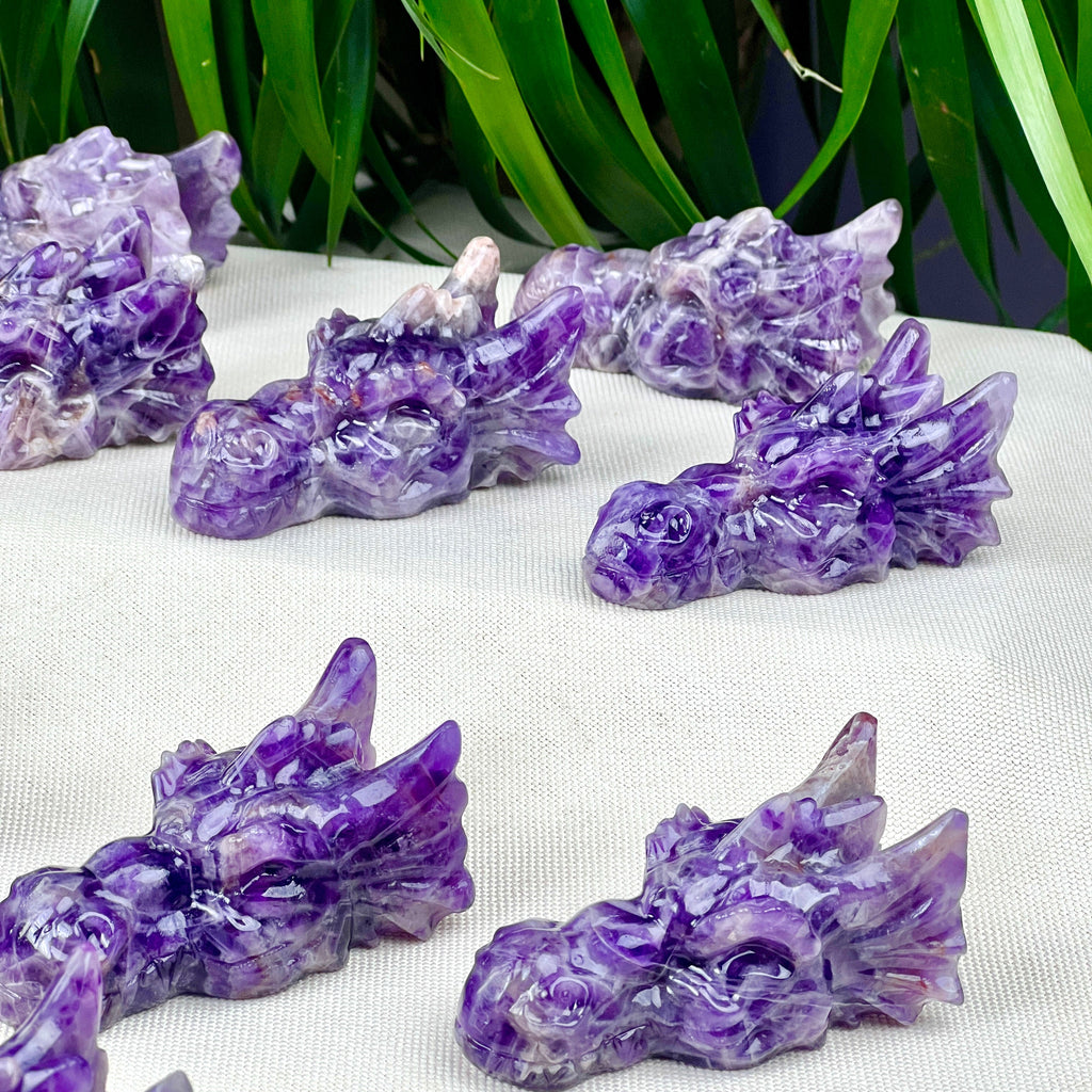 Dream Amethyst dragon skull