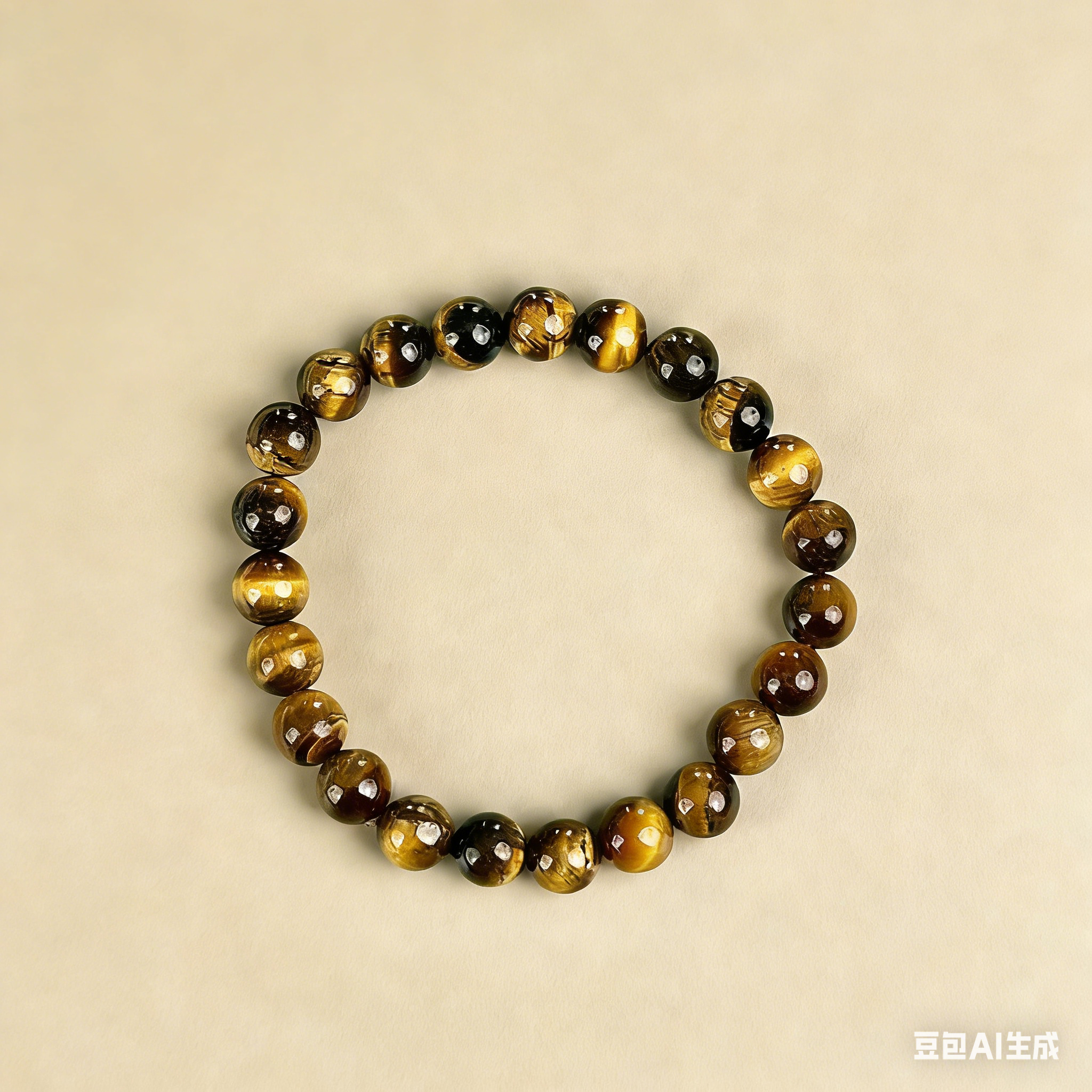 Yellow Tiger Eye  Beaded Bracelet