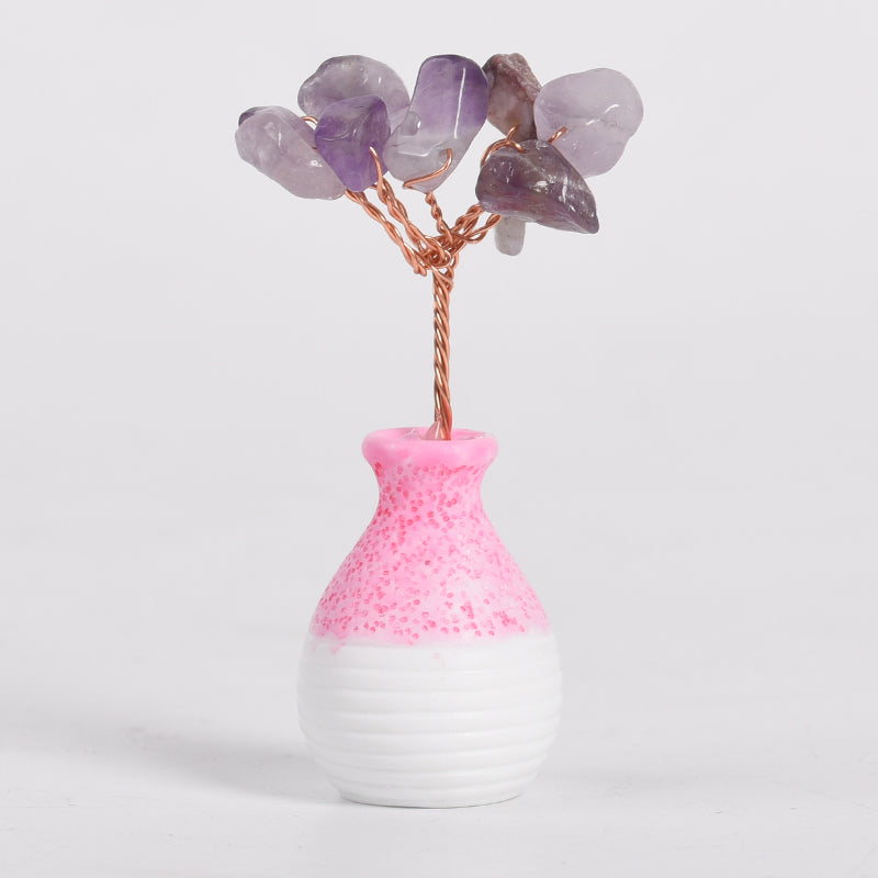 Mini Vase Crystal Tree