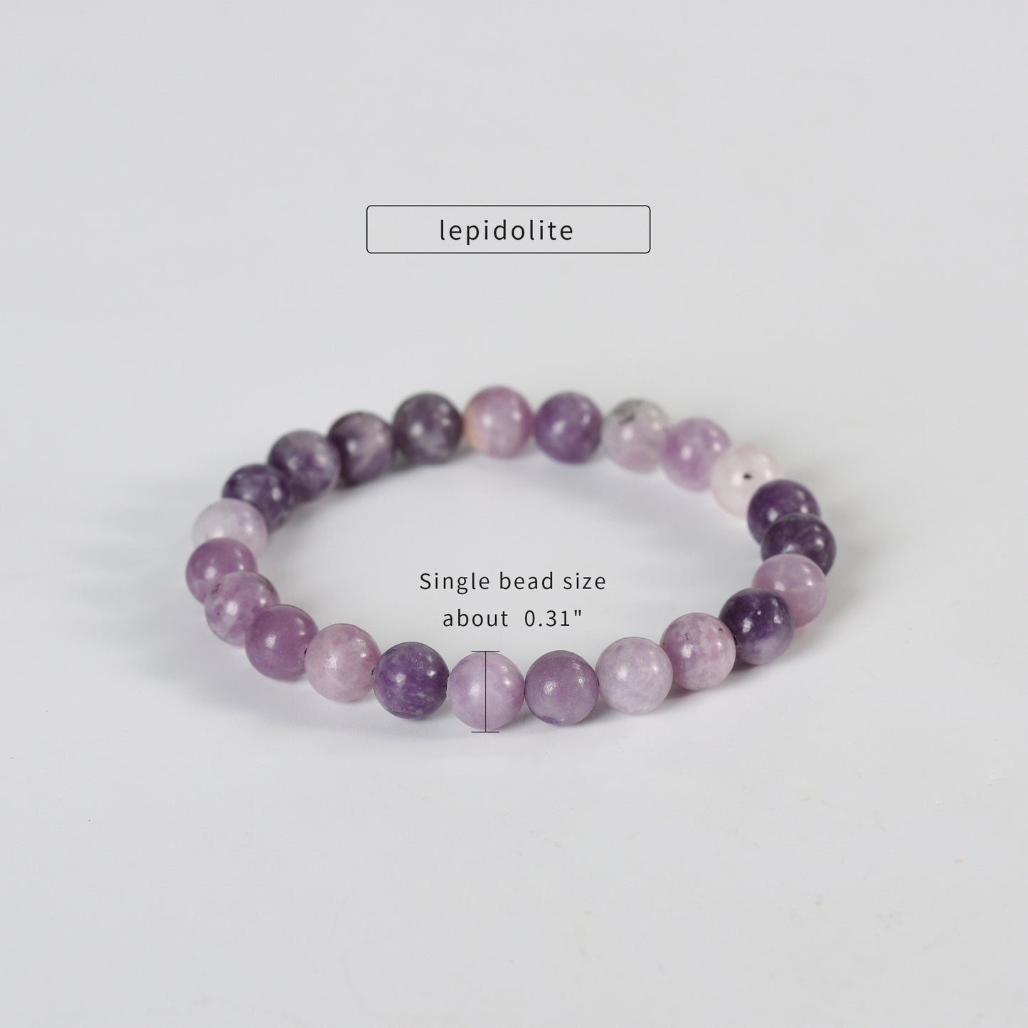 Lepidolite Bracelet 6mm 8mm 10 mm