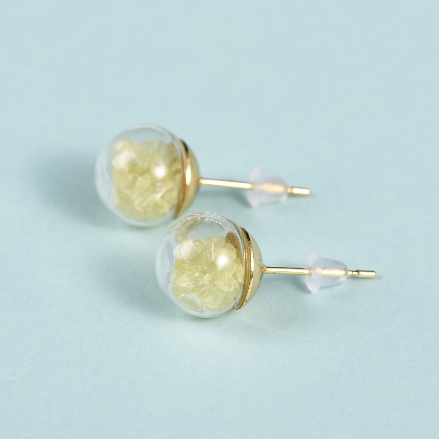 Chips Glass Ball Earrings