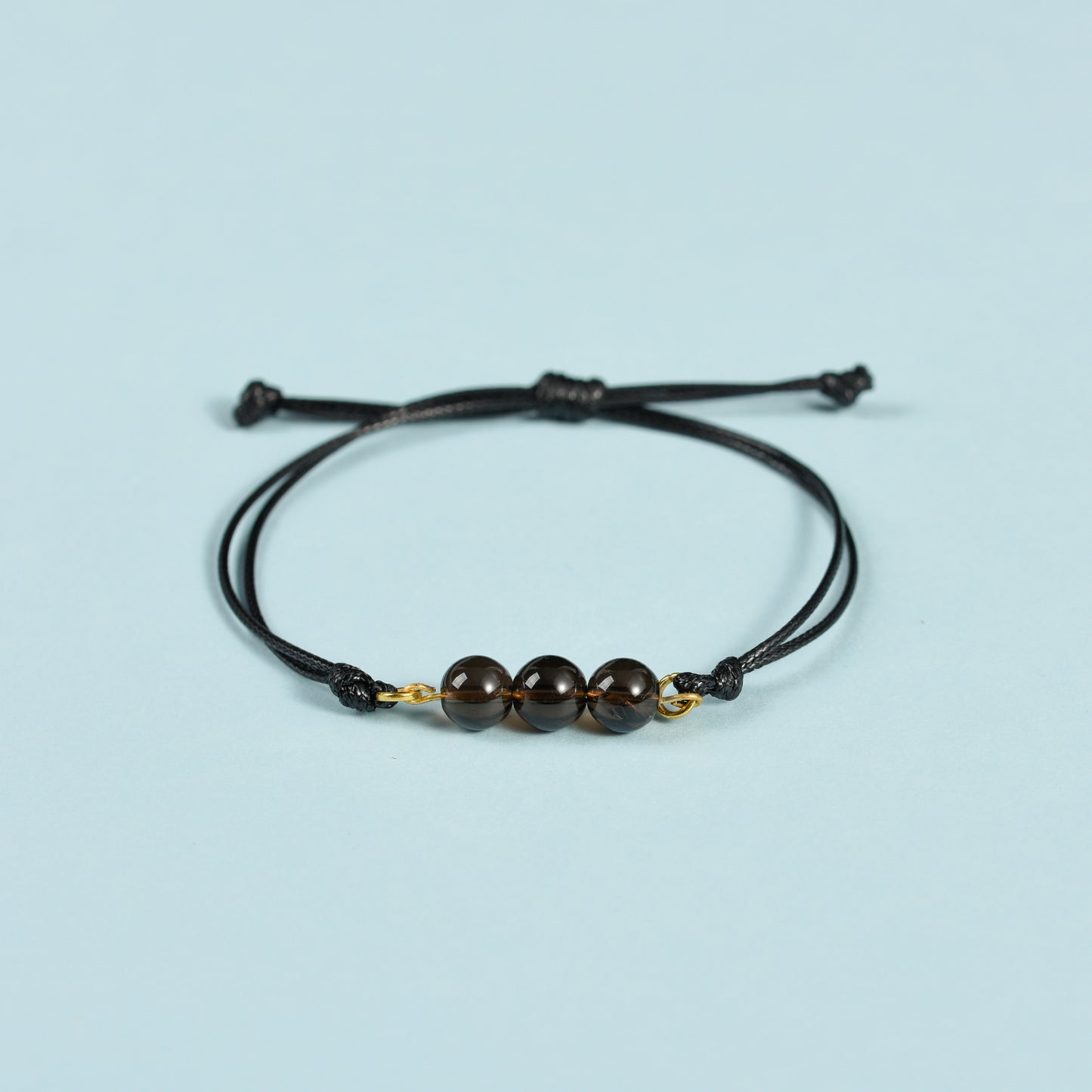 Three Beads Bracelet (Leather Rope)