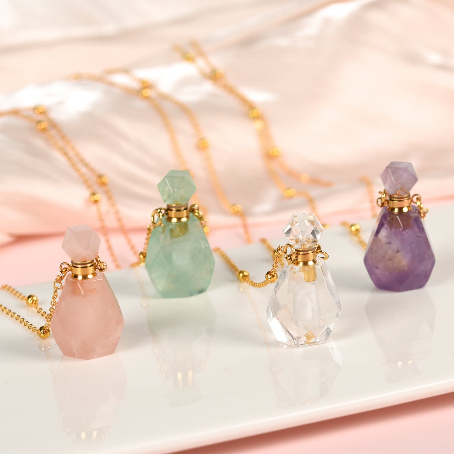 Crystal Perfume Bottle Pendant