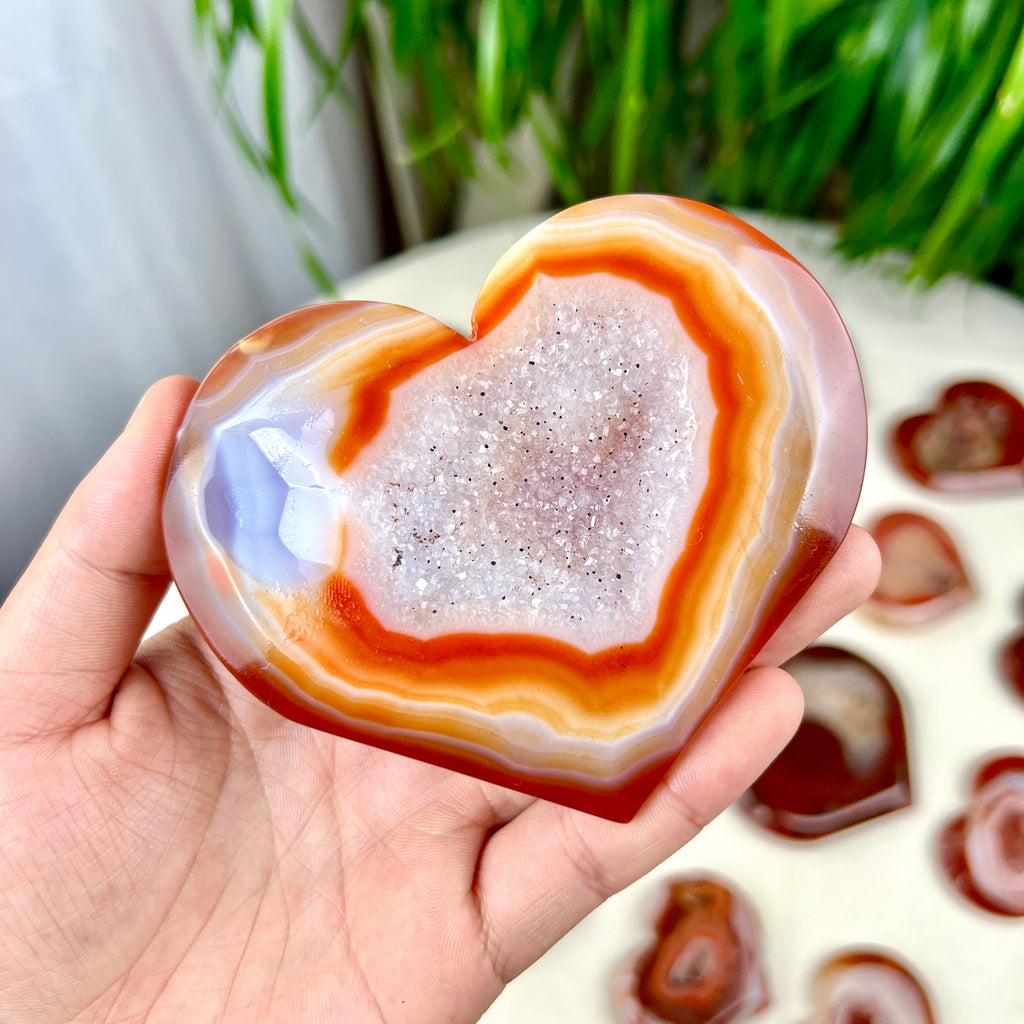 red carnelian heart