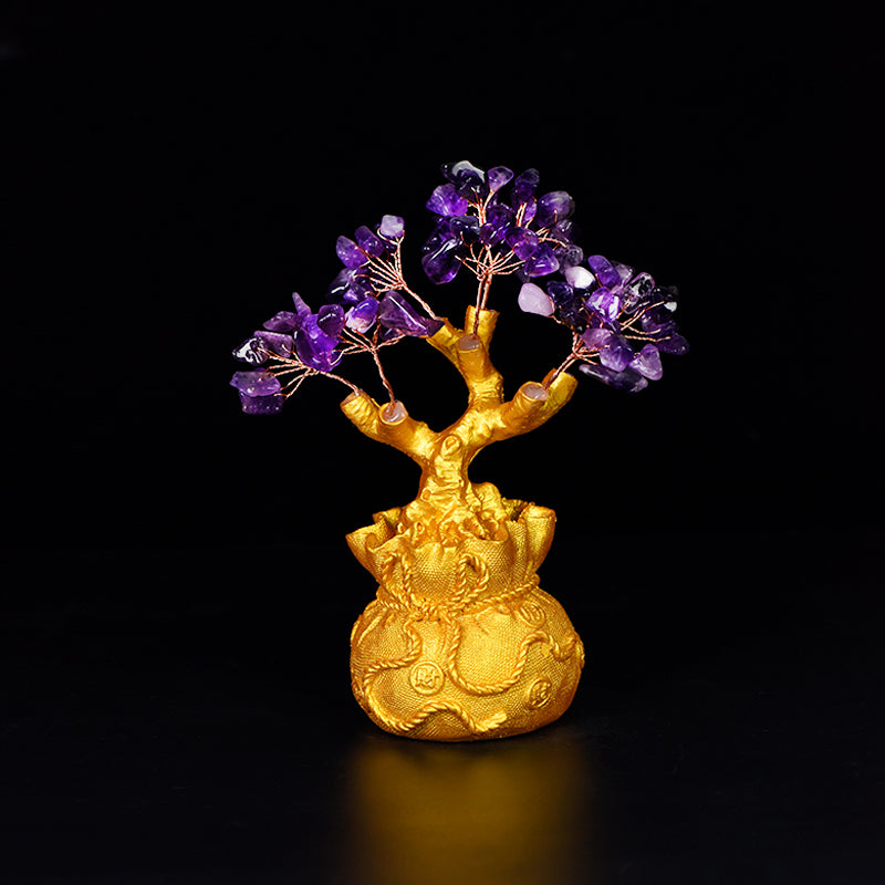 Money Bag Crystal Tree