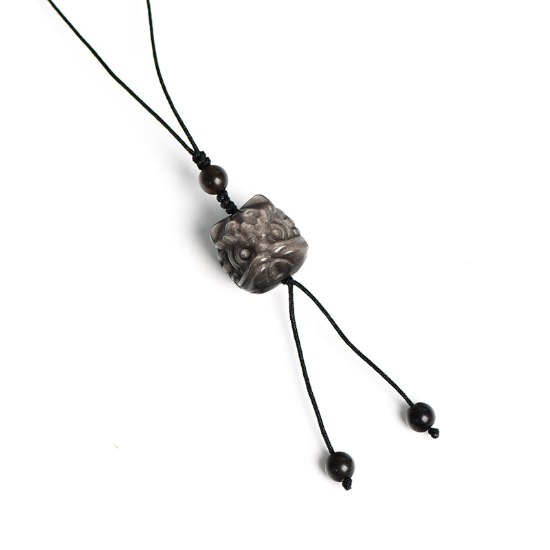 Sliver Obsidian Small Hanging