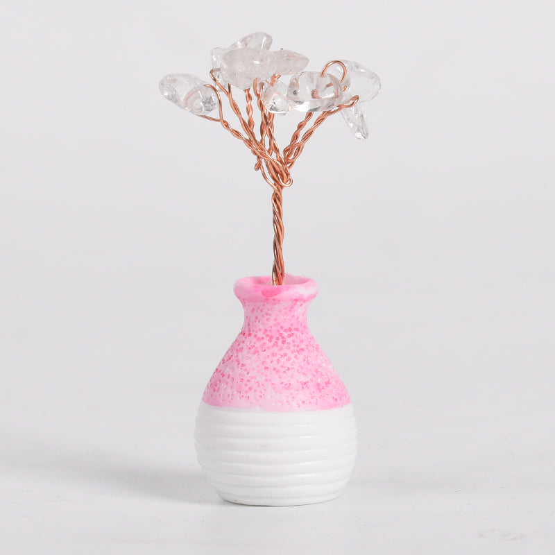 Mini Vase Crystal Tree