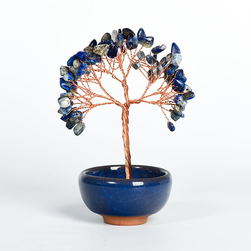 Colorful Ceramic Bowl Crystal Tree