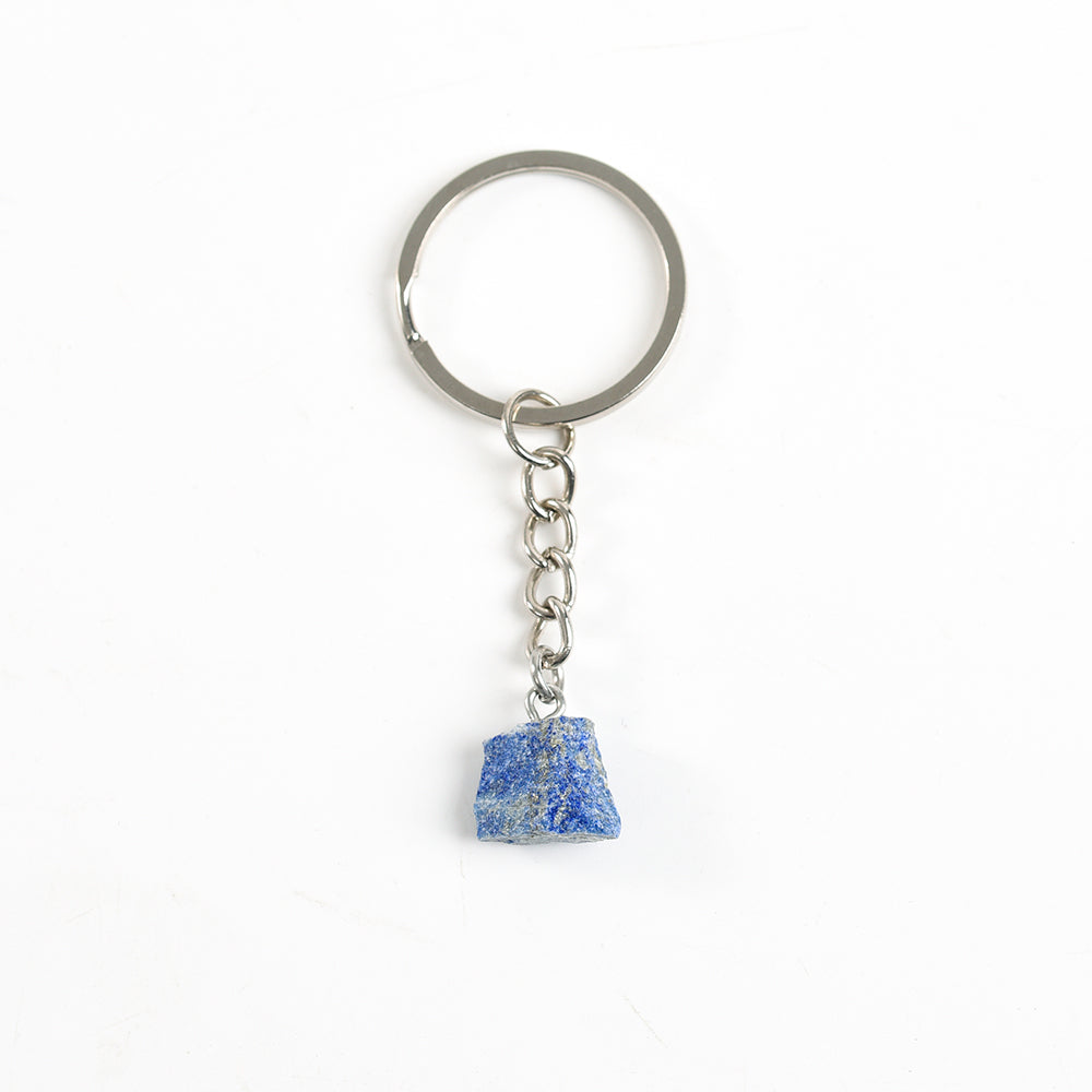 Raw crystal keychain