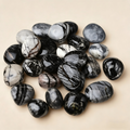Black Network Jasper - Tumble & Cube