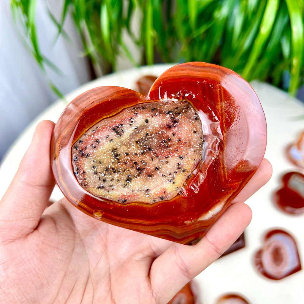 red carnelian heart