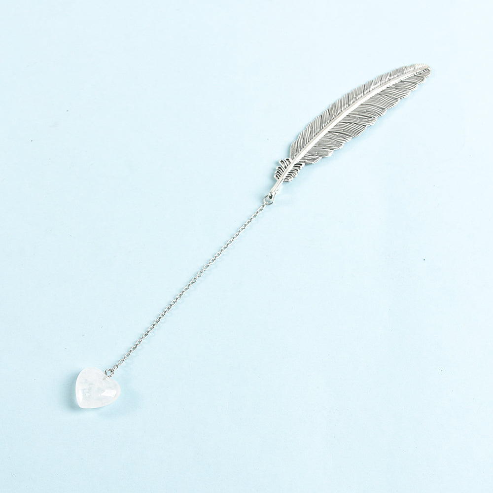 Heart Shaped Feather Bookmark