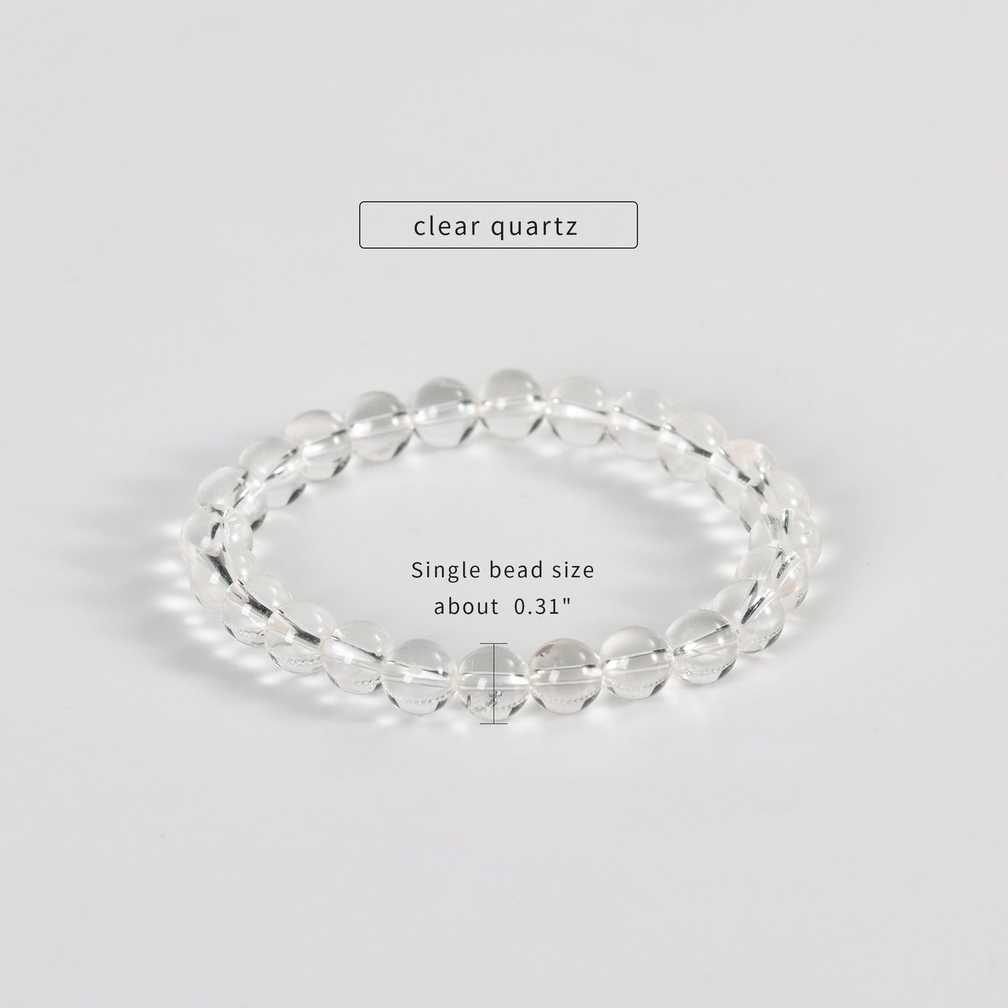 Clear Quartz Bracelet 6mm 8mm 10 mm