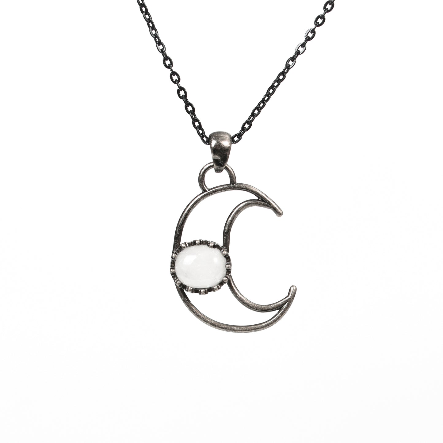 Oval Cut WIth Moon Pendant