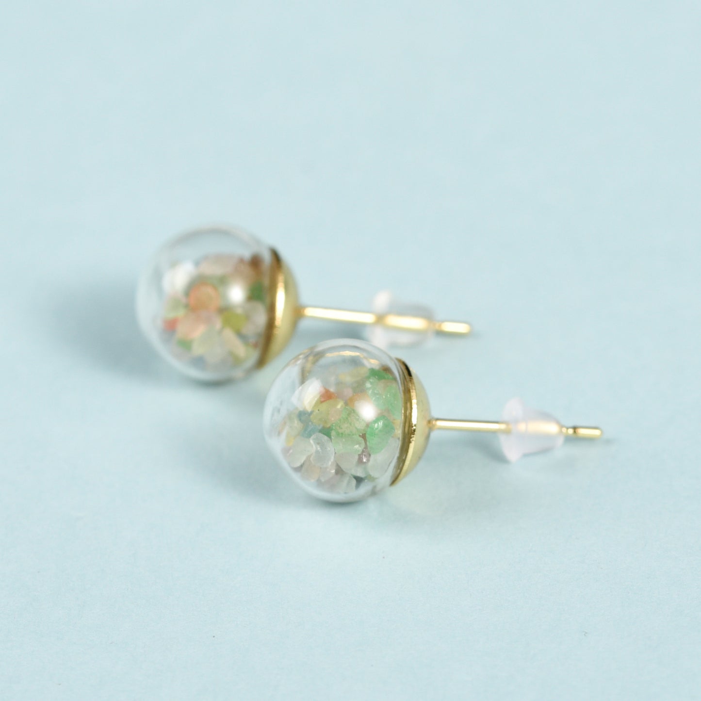 Chips Glass Ball Earrings