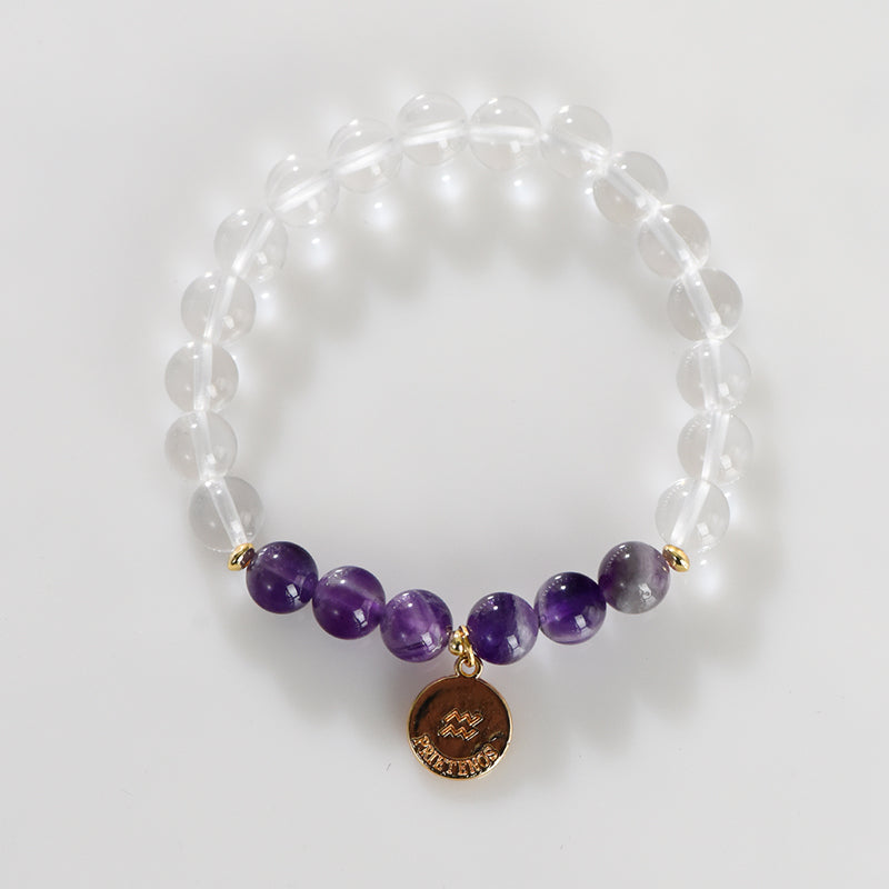 Clear Quartz Zodiac Bracelet