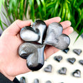 silver obsidian heart