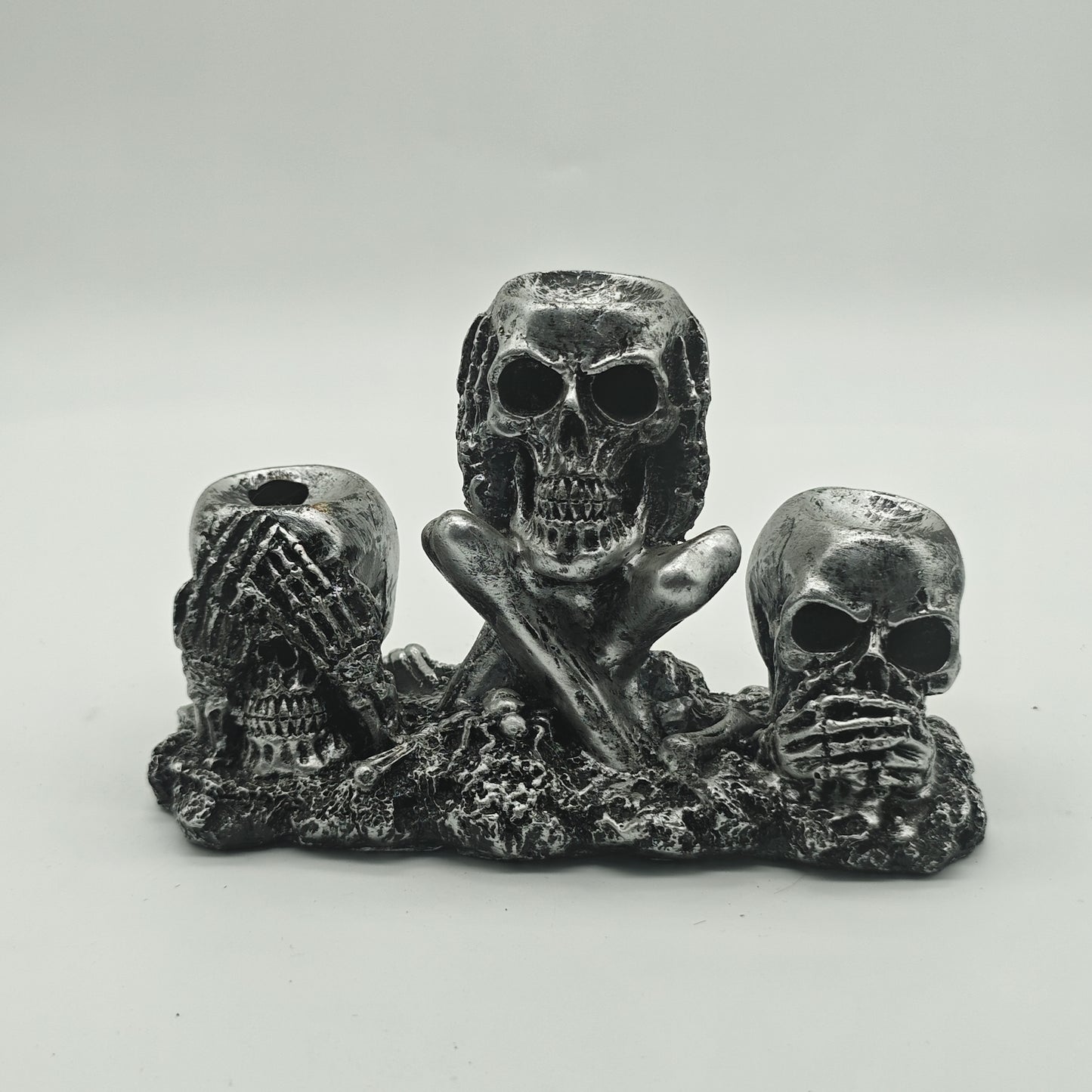 Speak No Evil Hear No Evil See No Evil Skull Holder