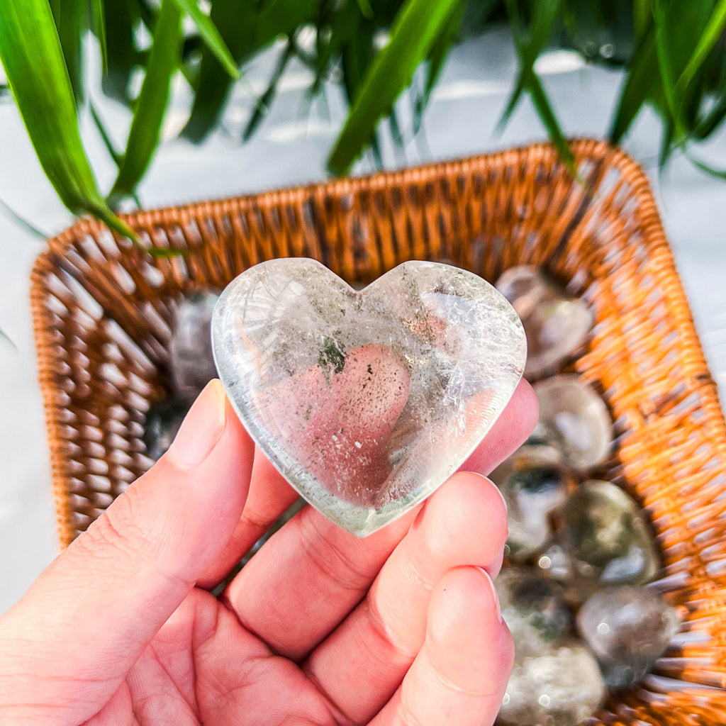 garden quartz heart