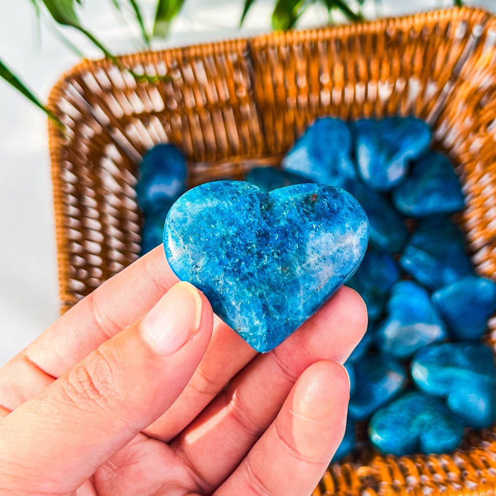 blue apatite heart