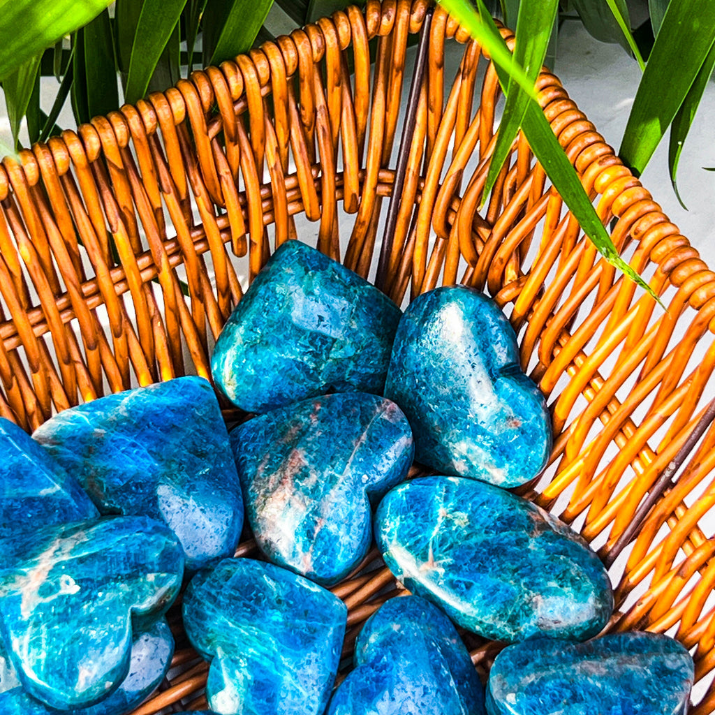 blue apatite heart