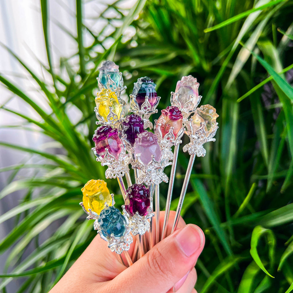 fluorite mini rose