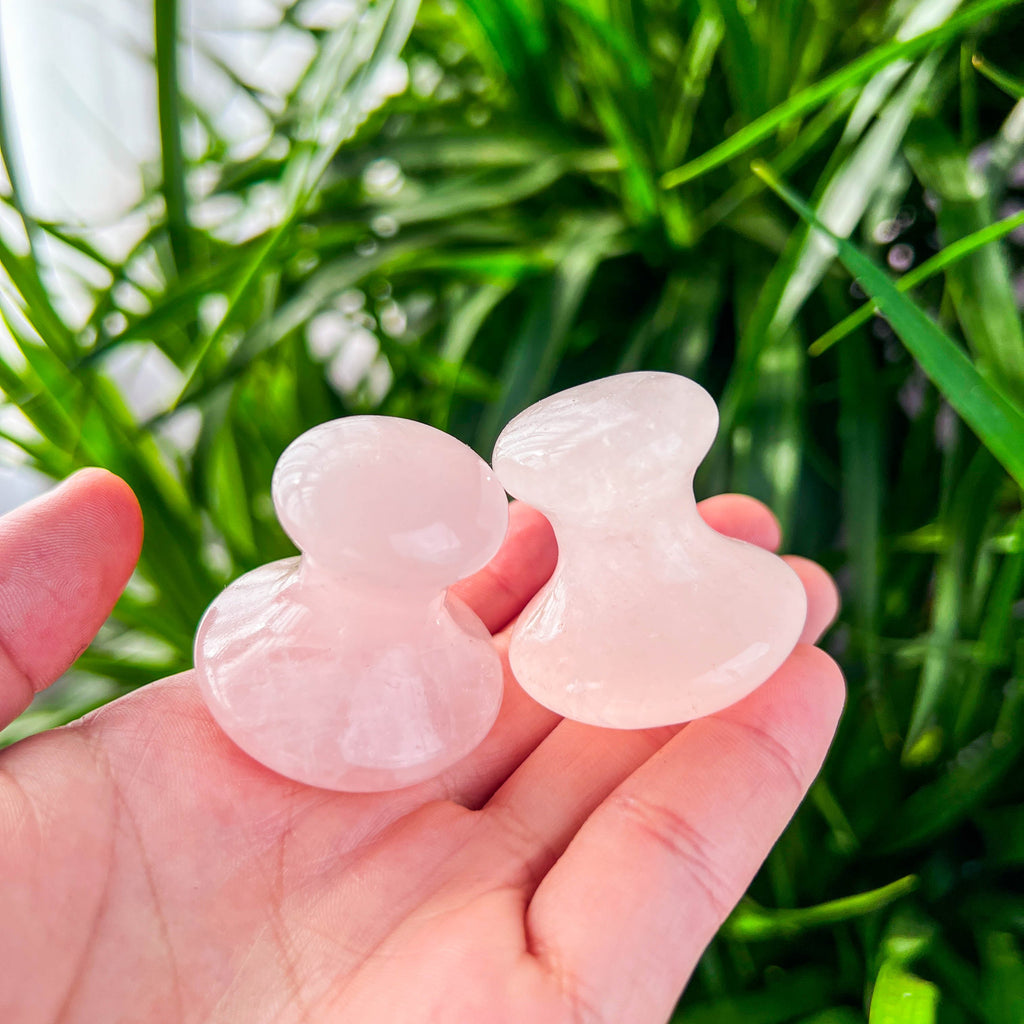 rose quartz mushrom massage bar
