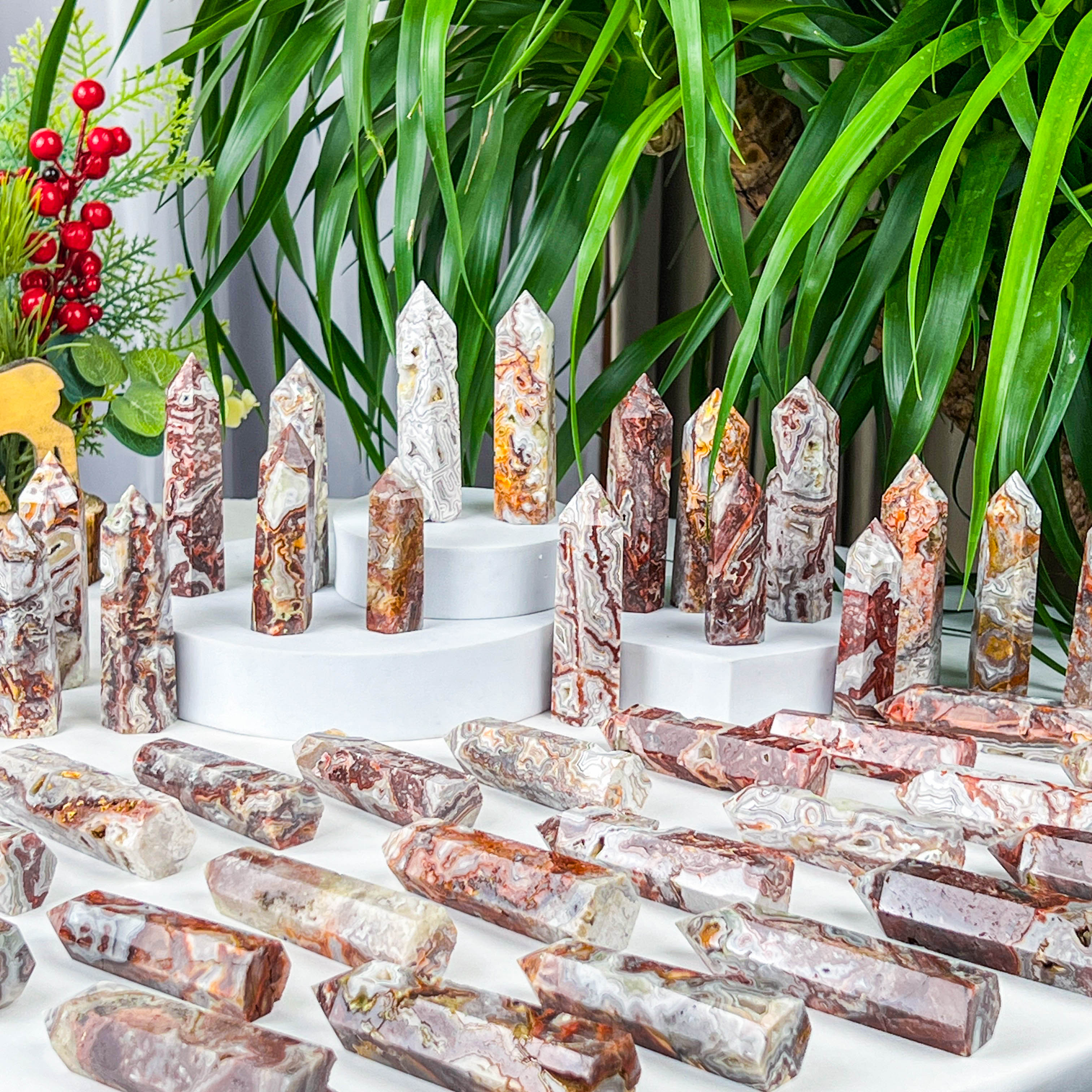 Mexican agate tower