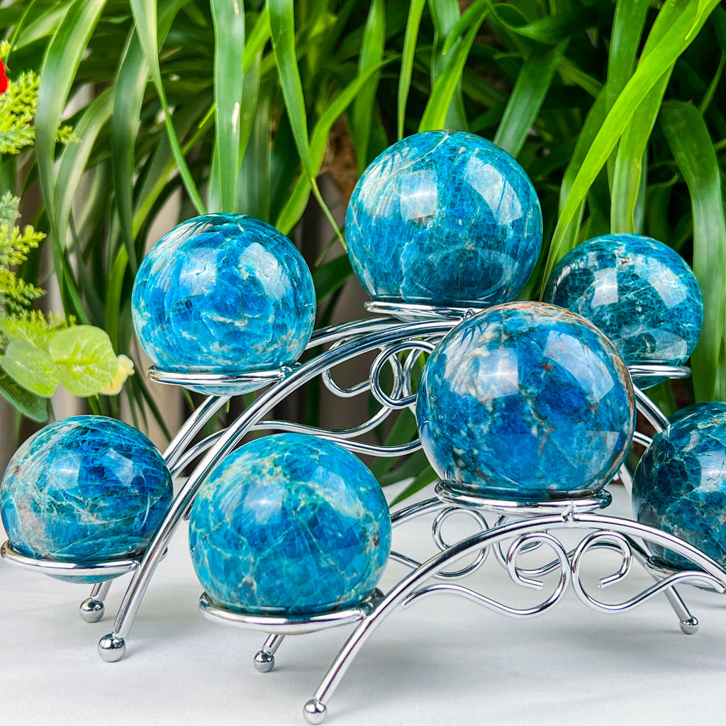 blue apatite sphere
