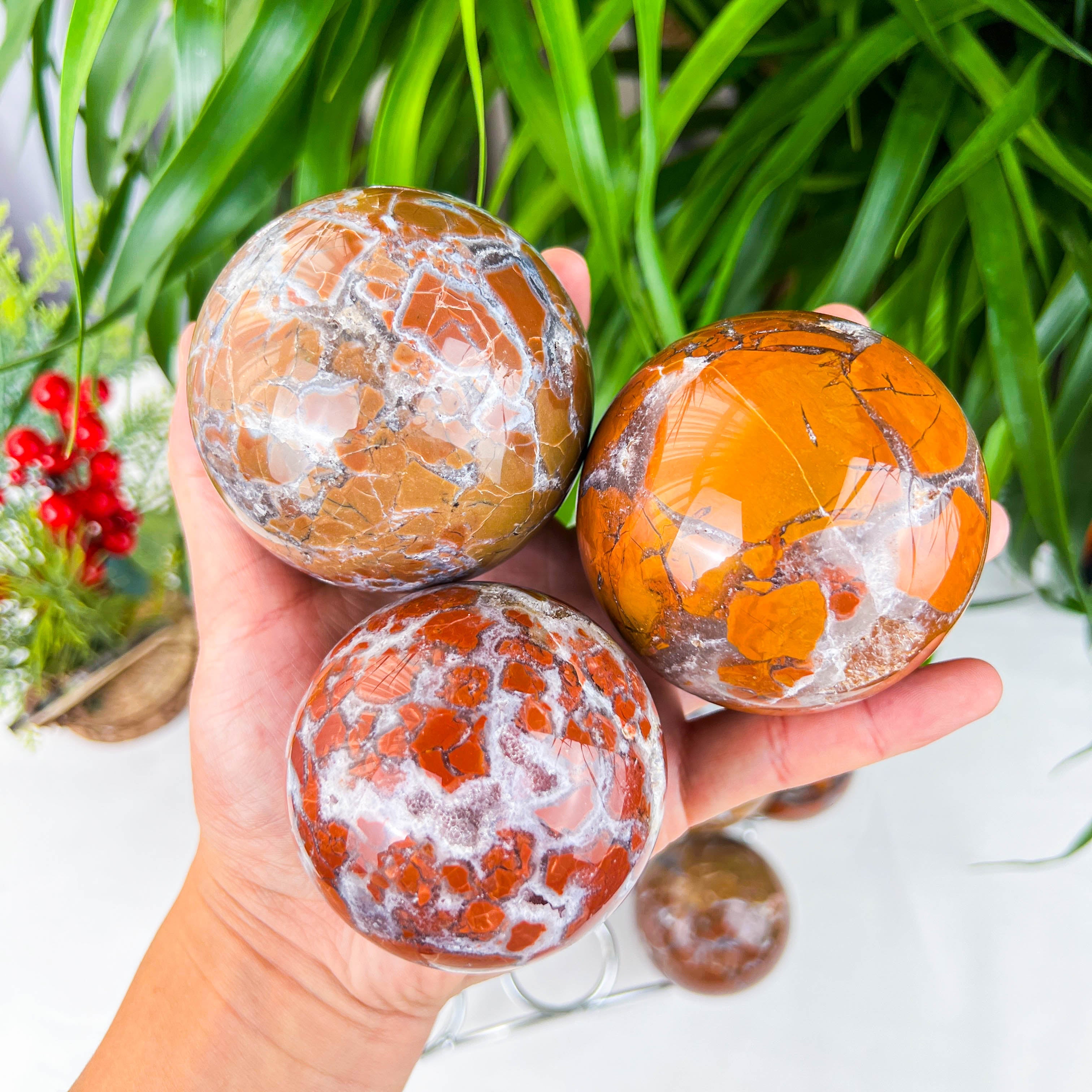pink agate sphere