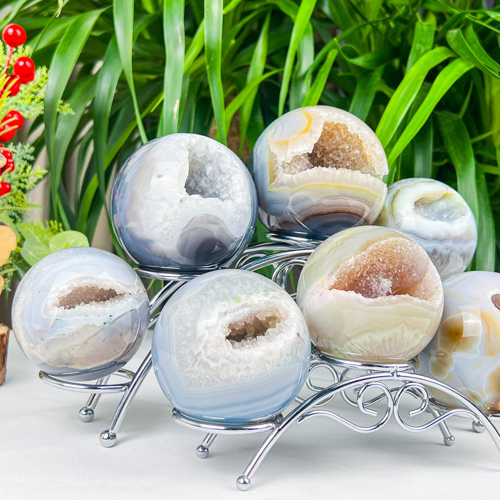 druzy agate sphere