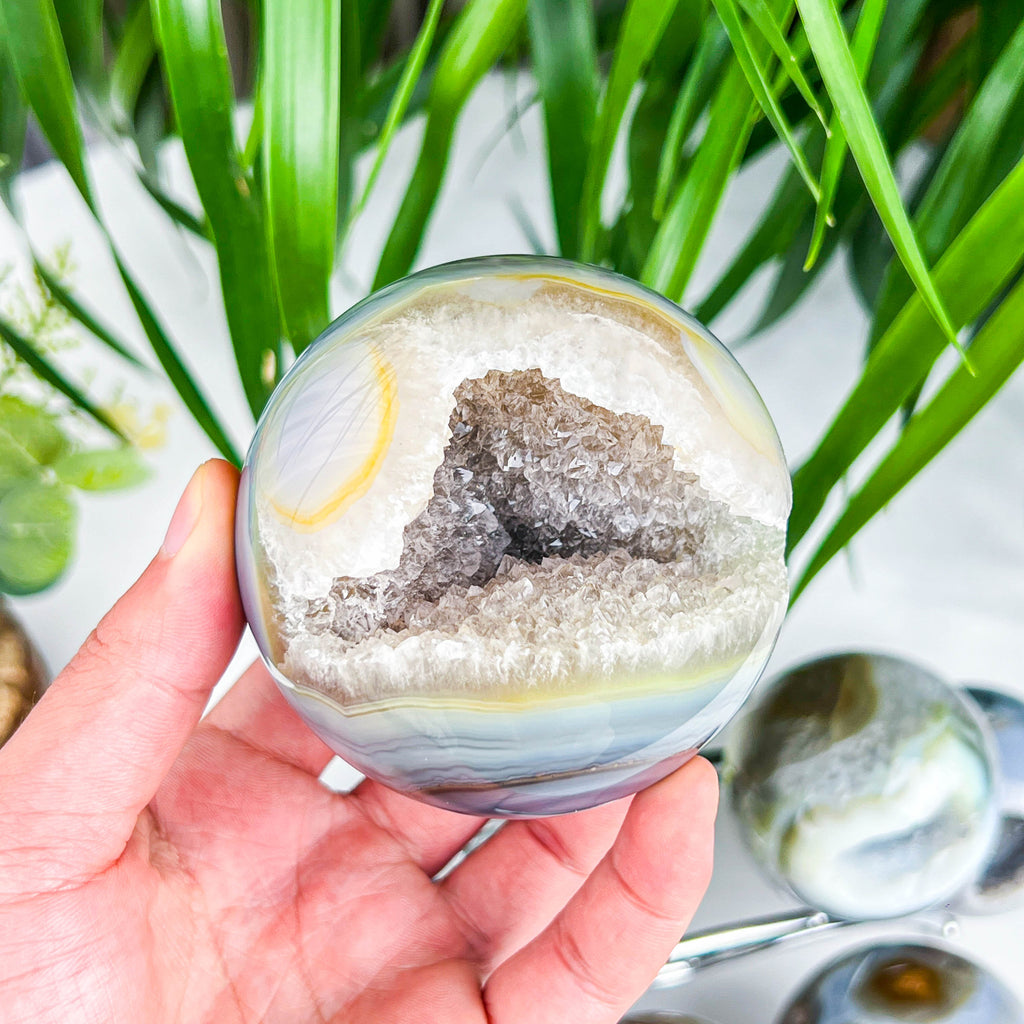 druzy agate sphere