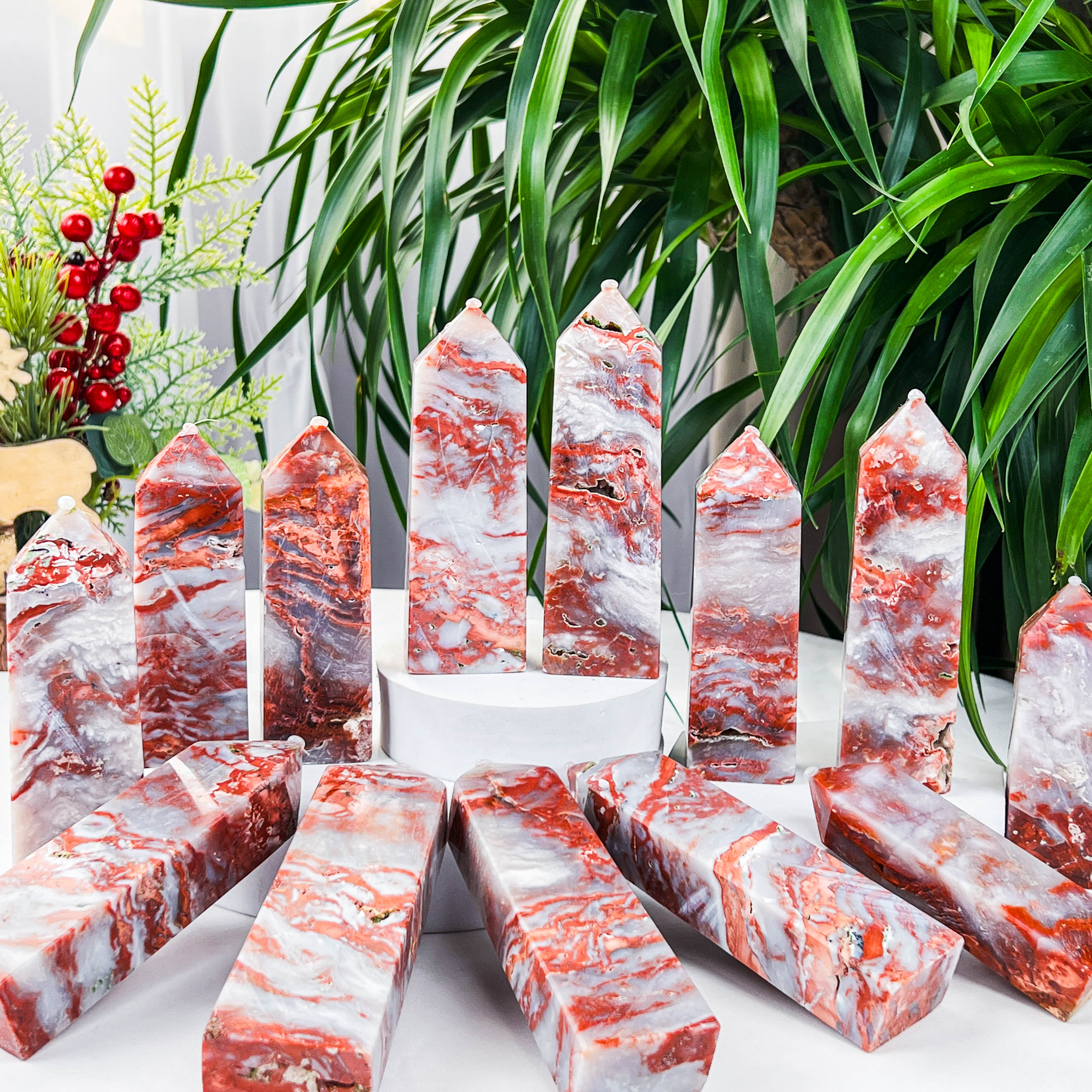 pink agate tower