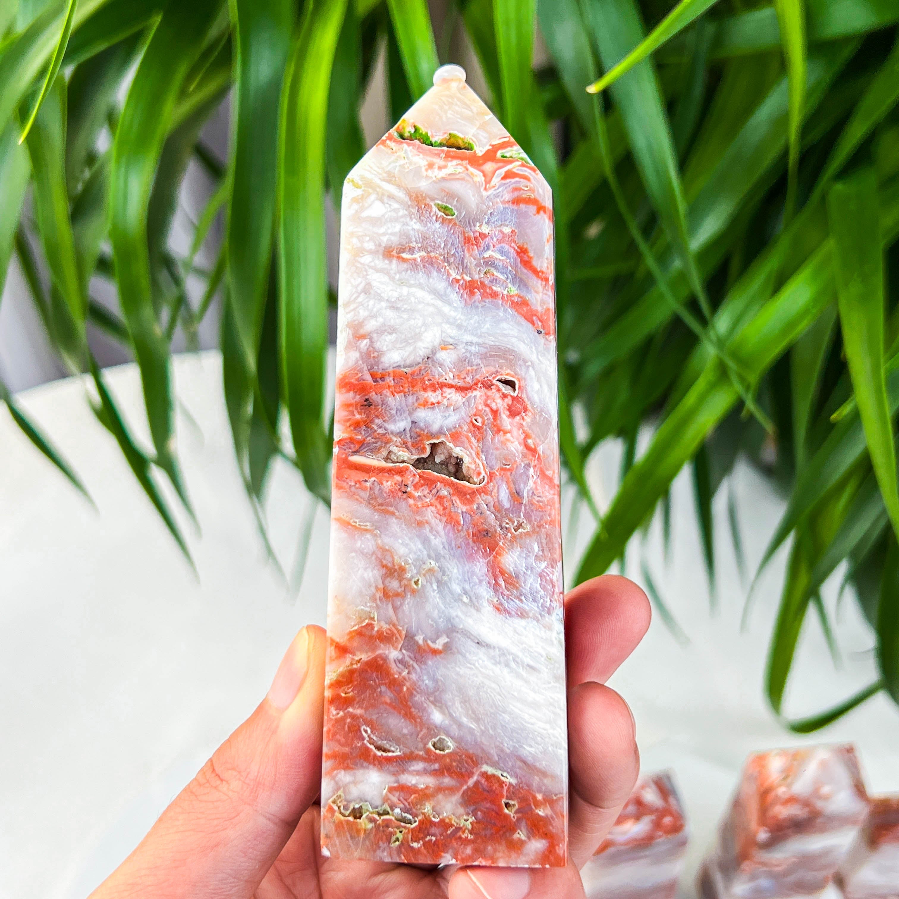 pink agate tower