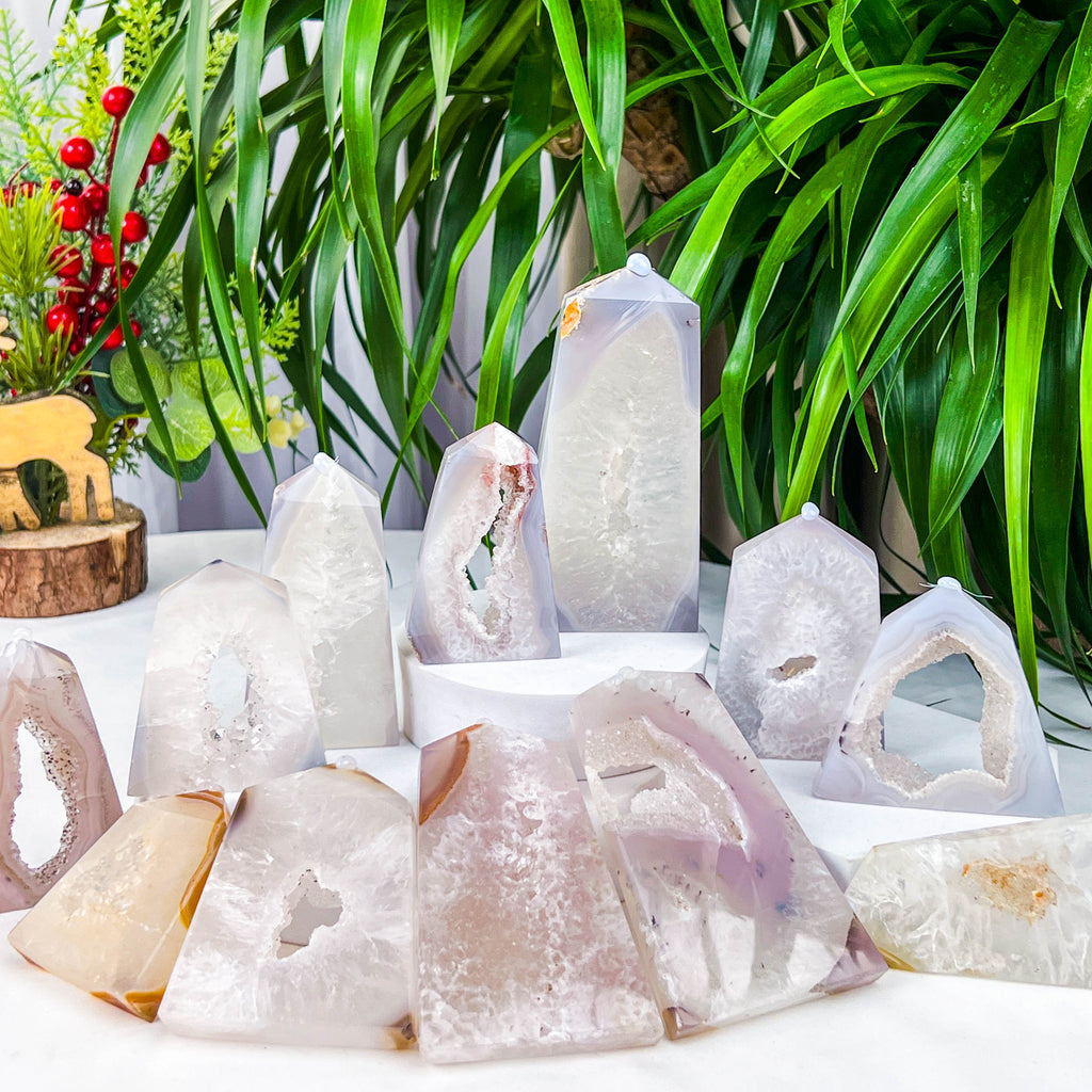 druzy agate tower