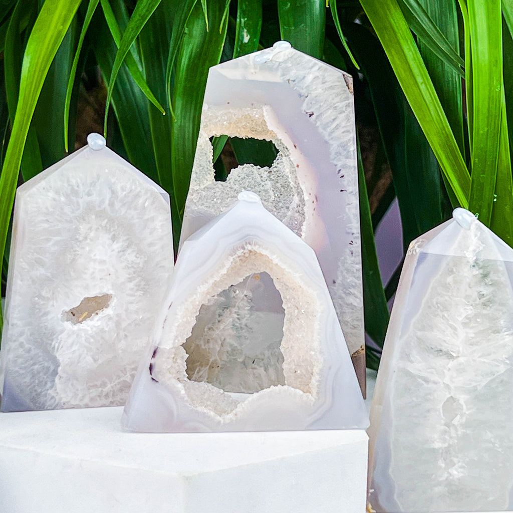 druzy agate tower