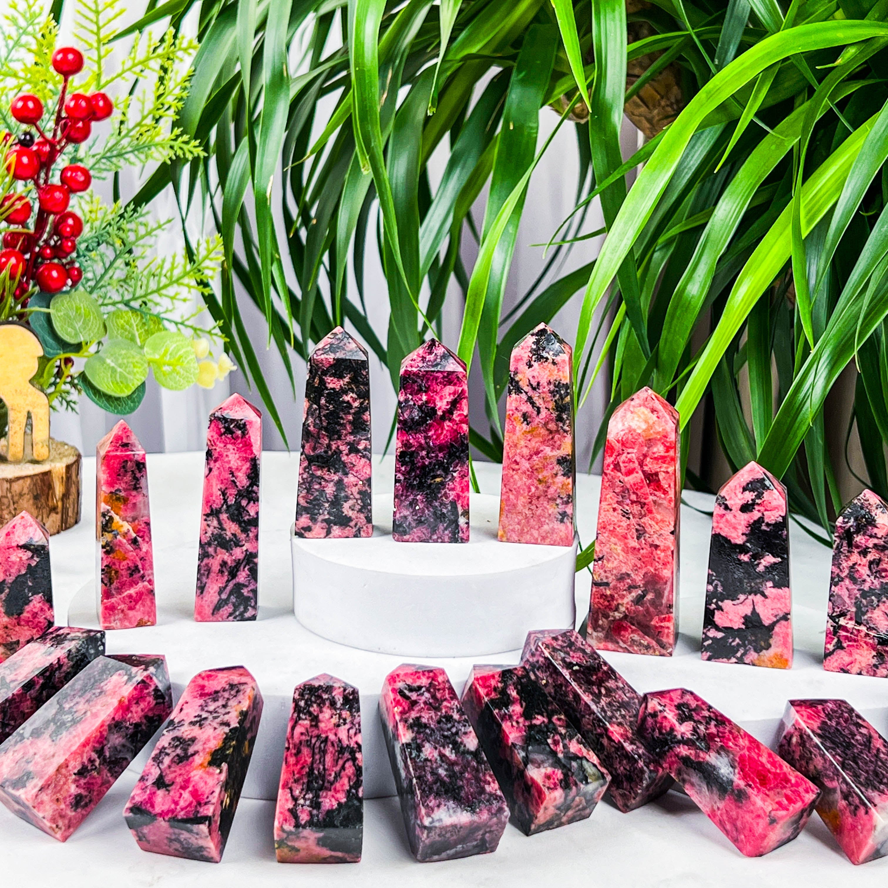 rhodonite tower