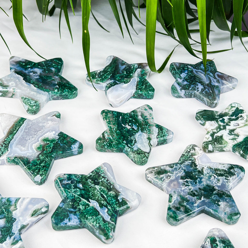 moss agate stars