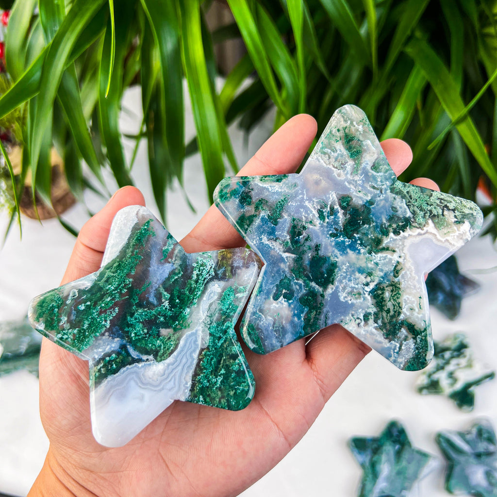 moss agate stars