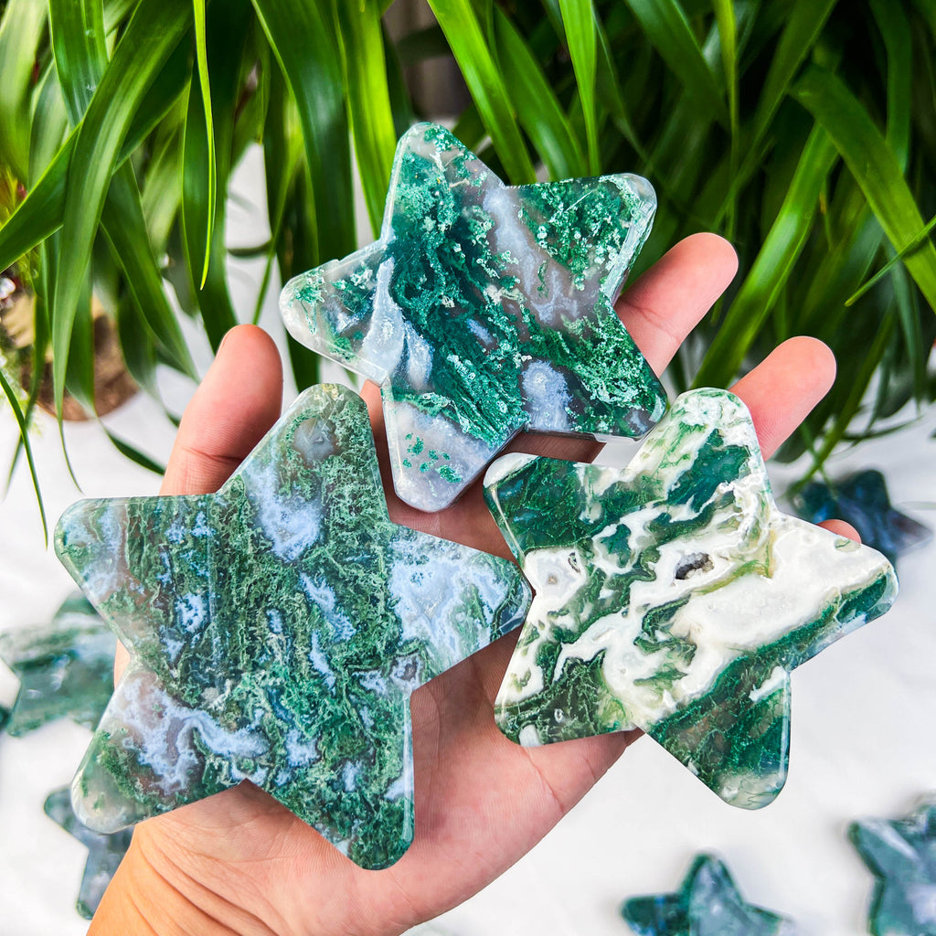 moss agate stars