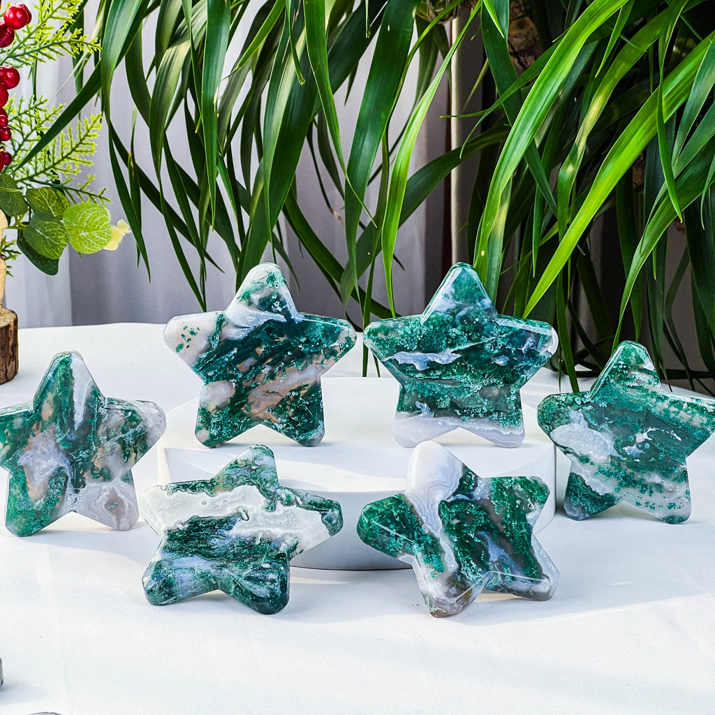 moss agate stars