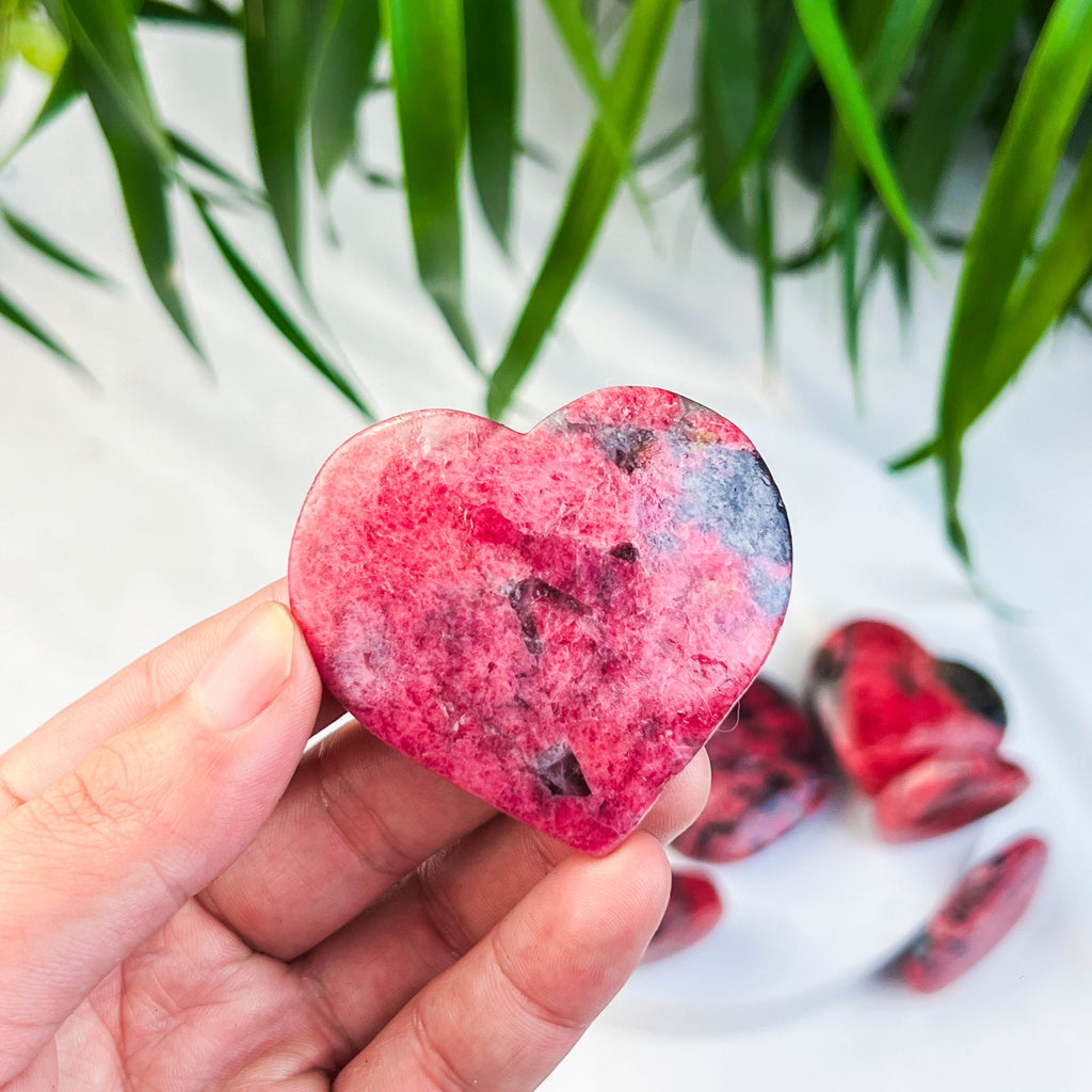 rhodonite heart