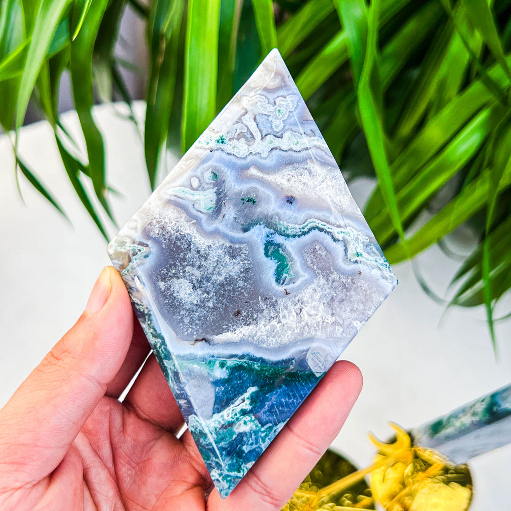 moss agate rhomboid