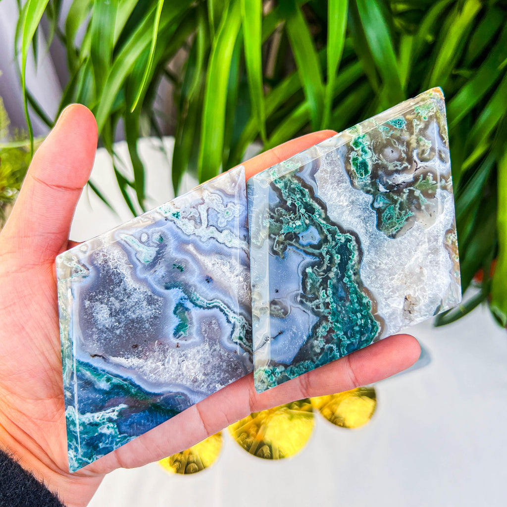 moss agate rhomboid