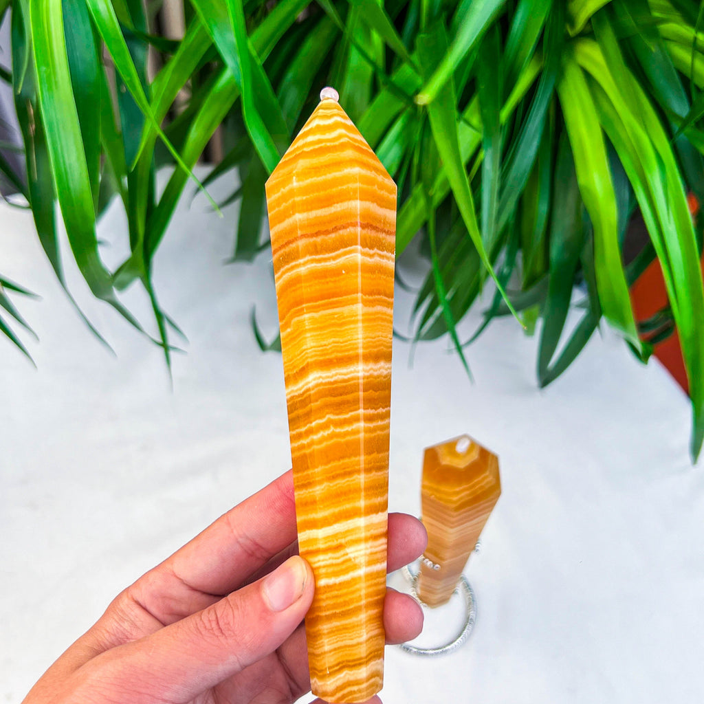 yellow calcite wand